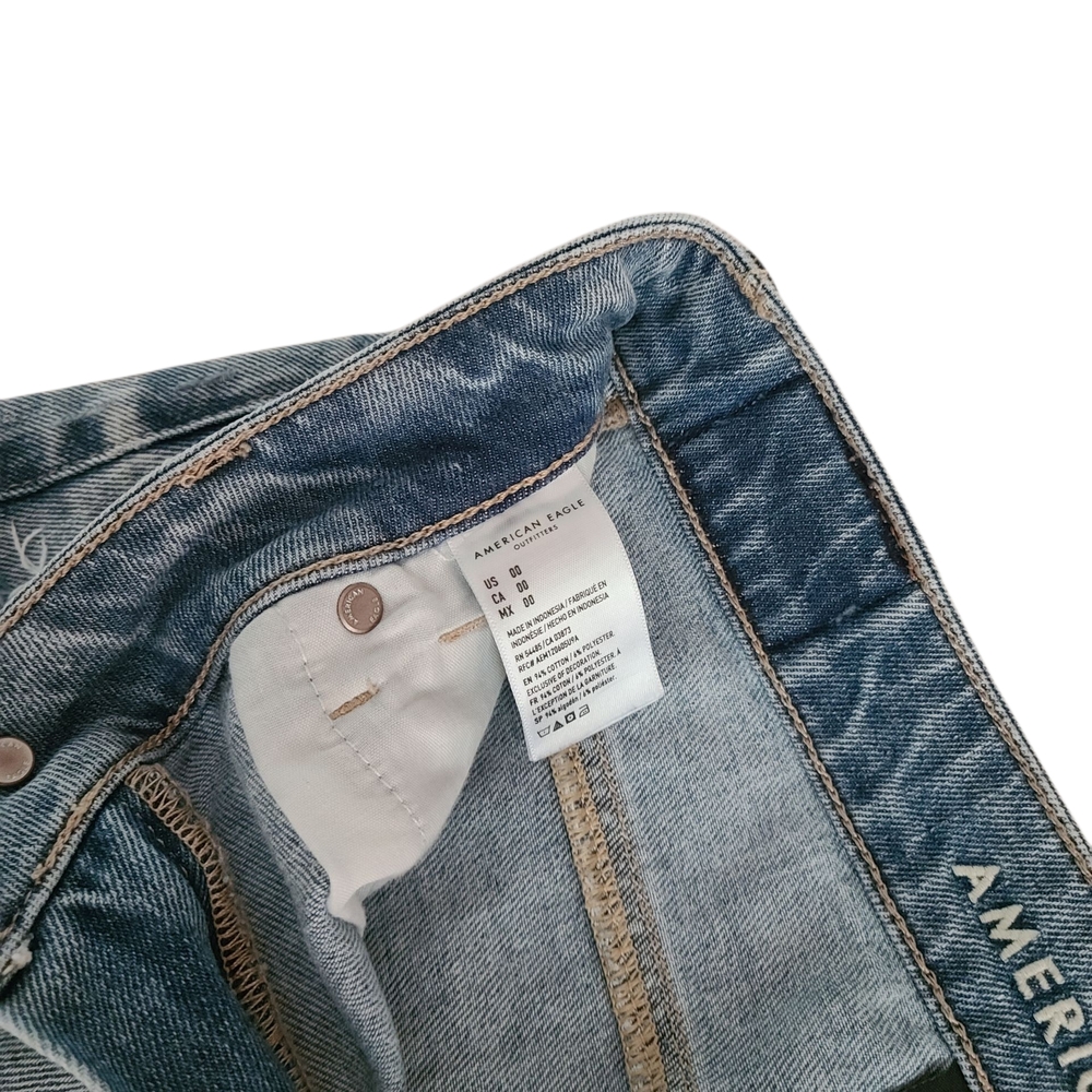 American Eagle Outfitters Blue High-Waisted Jean Shorts - Picture 3 of 5